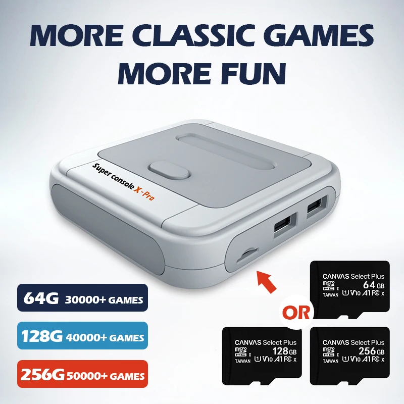 4K Mini Video Game Console With 50000 Retro Games Super Console X