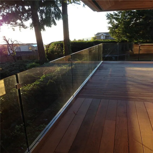 Elegant Modern Frosted Glass Balustrades Handrails Stainless Steel Railing for Stair Balcony/Terrace Design DIY Installation