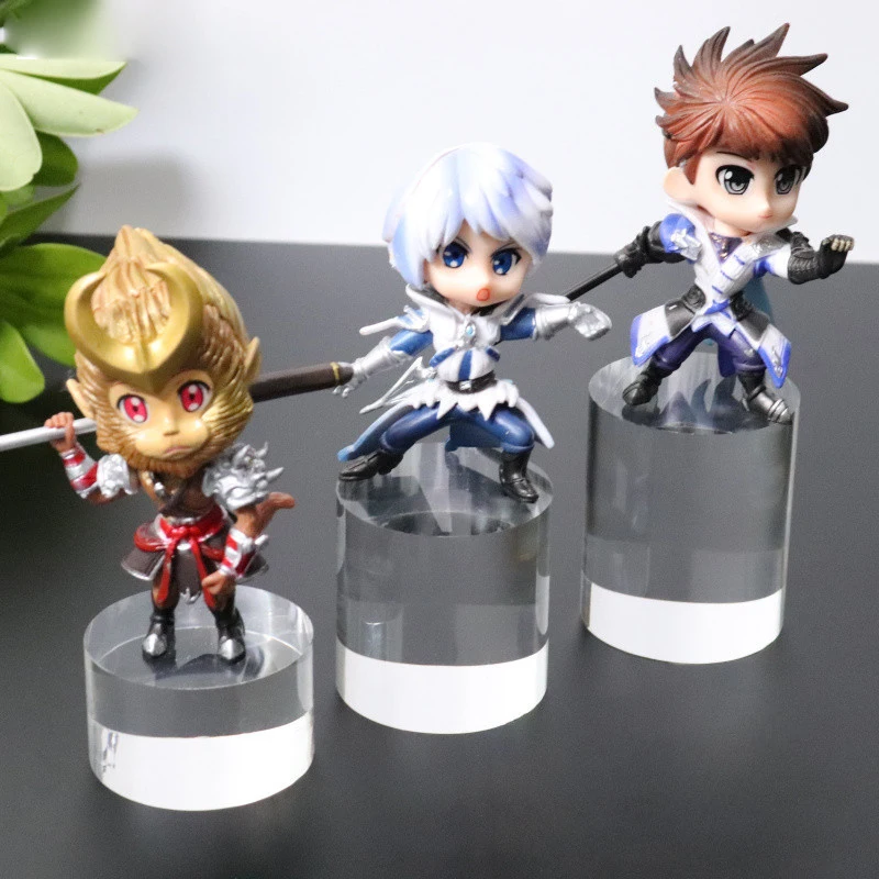 BL005 оптовая продажа Круглый прозрачный акриловый выставочный блок от