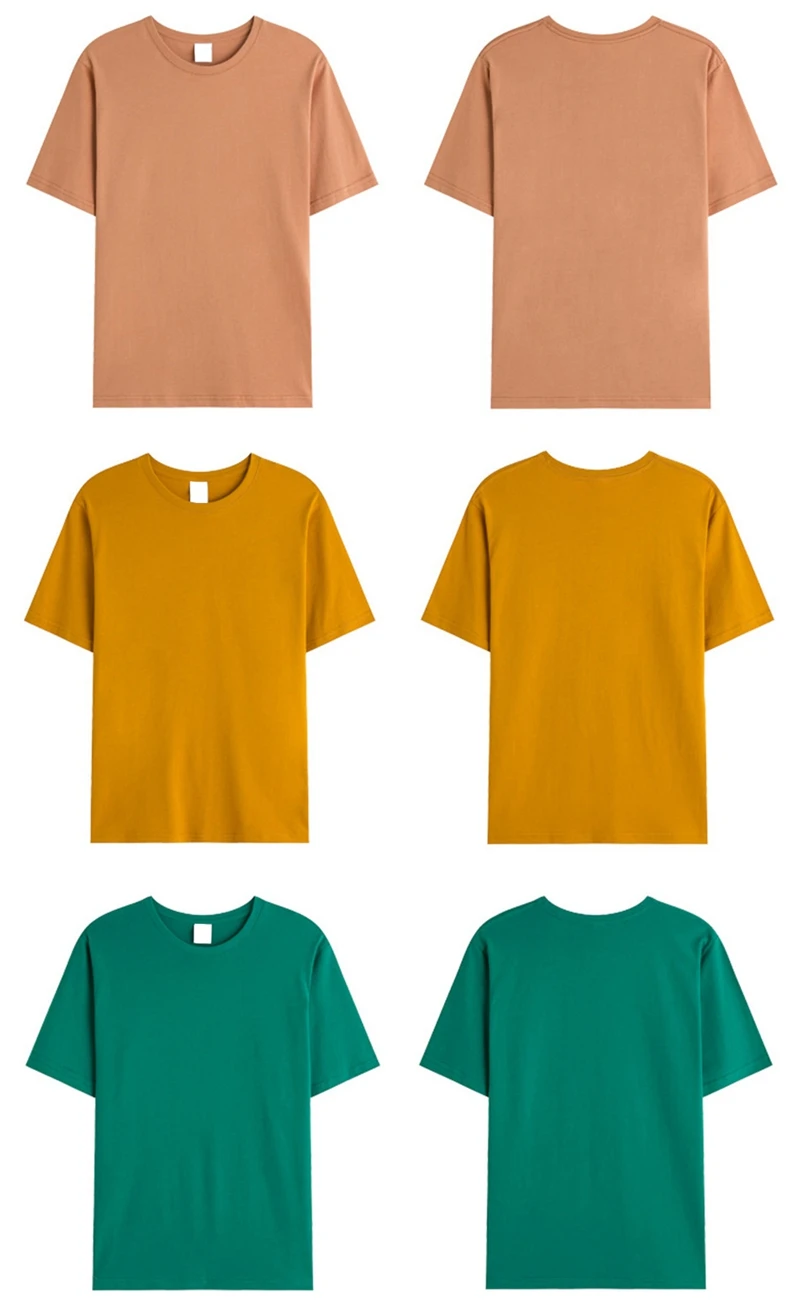 High Quality 100 Cotton 190gsm 19 Colors Men Women Unisex Customizable Blank Casual T Shirt Men 8928