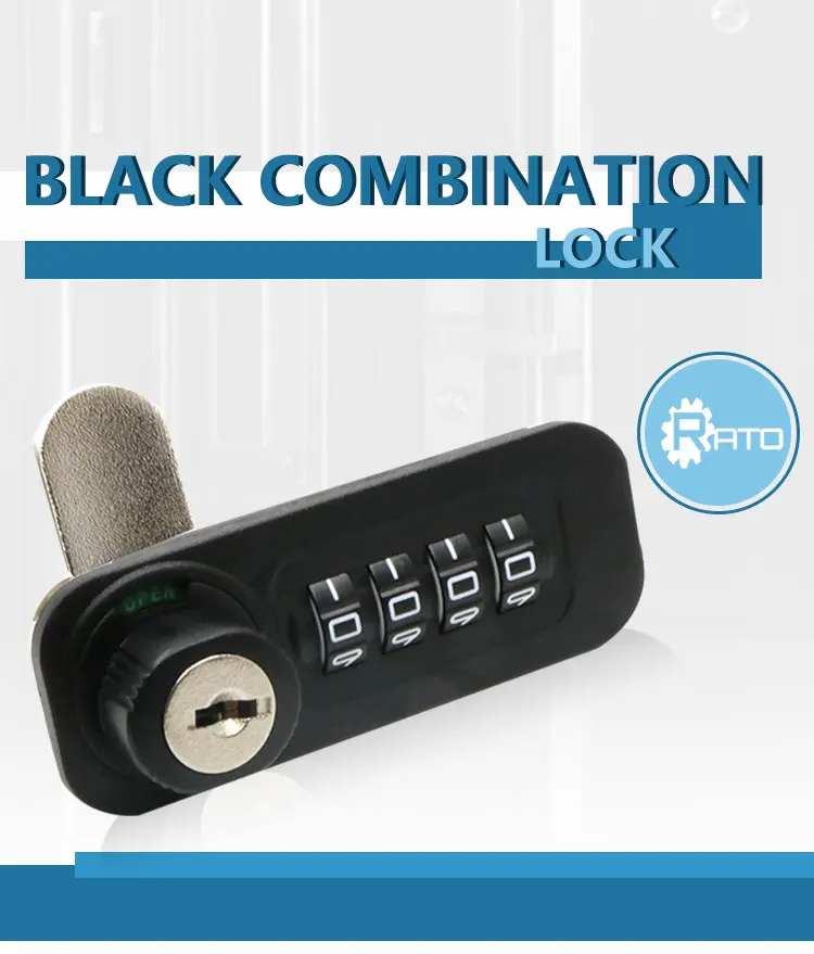 Rotary Black Abs Cam Lock Master Key 4 Digital Combination