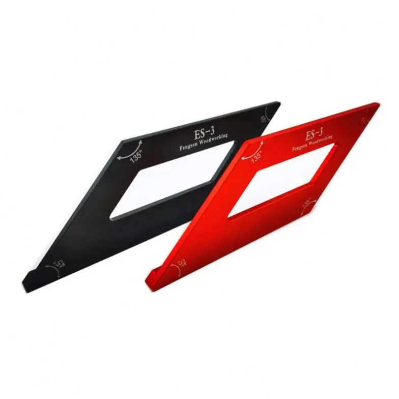 TEBAK W-65 Woodworking Tools T-type Gauge Multifunction square Aluminum Alloy 45 Degree 90 Degree Ruler Portable Guide Ruler