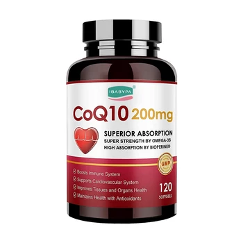 CoQ10-200mg-Softgels with PQQ, BioPerine & Omega-3 Coenzyme Q10 Supplement for High-Absorption, Powerful-Antioxidant  Capsule