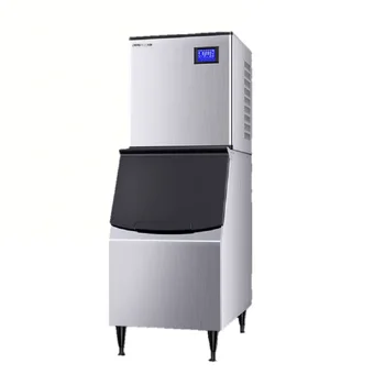 Commercial Stainless Steel Freestanding Ice Maker Machine 33lbs Storage Capacity Counter Ice Cream for Restaurant Bars