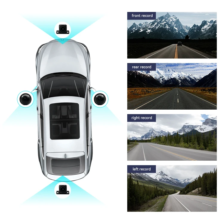 Wemaer 360 Panoramic Camera 2D 3D Bird View HD Car DVR Surround View Around Monitoring 360 Degree Birdeyes View Car Camera