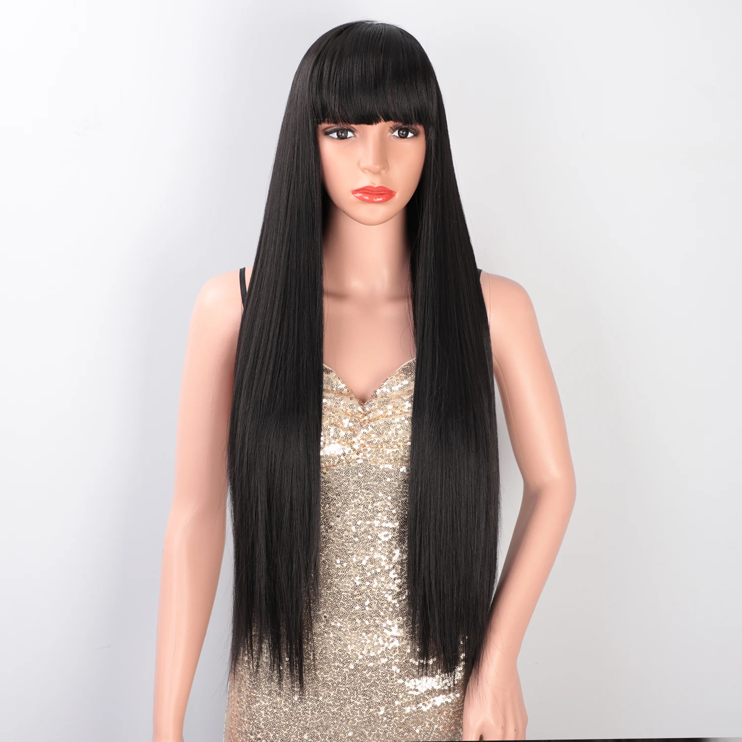 30 inch wig with bang