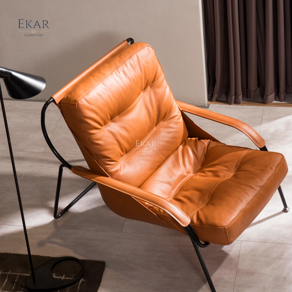 product ekar furniture modern design home furniture living room rocking chair leather leather leisure chair-68