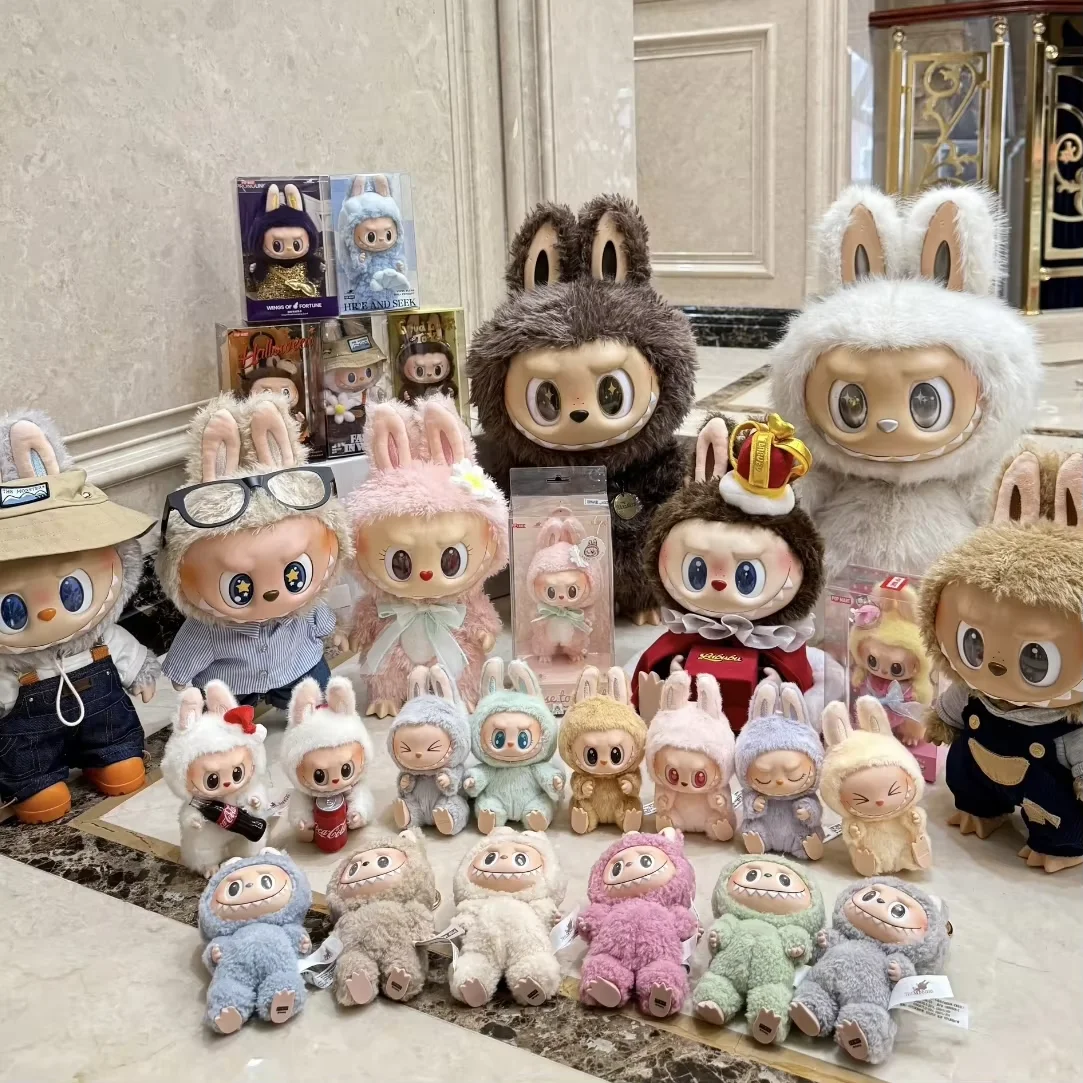 Babythree 小可愛トレンド盲箱 8個セット . labubu 28CM Labubu 8 Style Plush Dolls Cute Anime Soft Bag Pendant