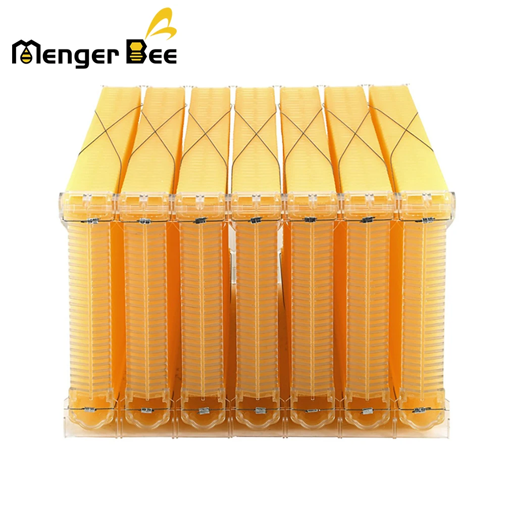 7pcs Honey Comb Box Frame Automatic Self-Flowing Honey Flowing Bee Hive Frames For Harvest Honey