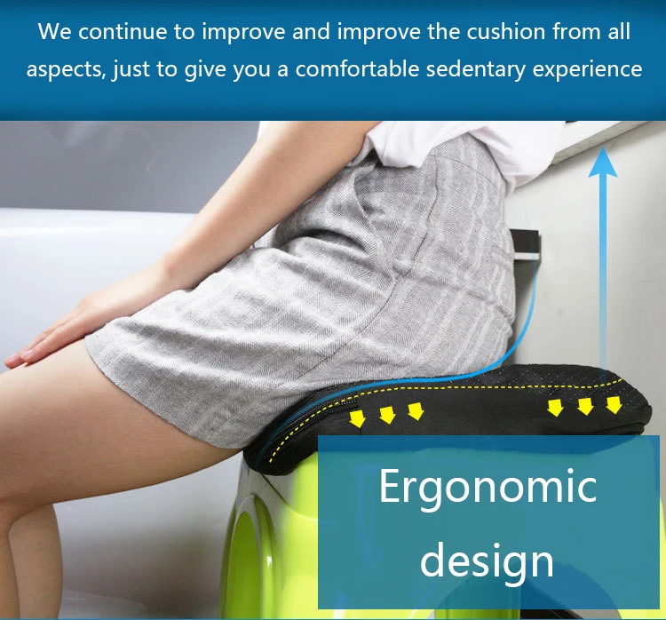 Orthopedic Ergonomic Pressure Relief Gel Enhanced Car Drivers Seat Cushions Sitter Cojin De Gel For Office Chair