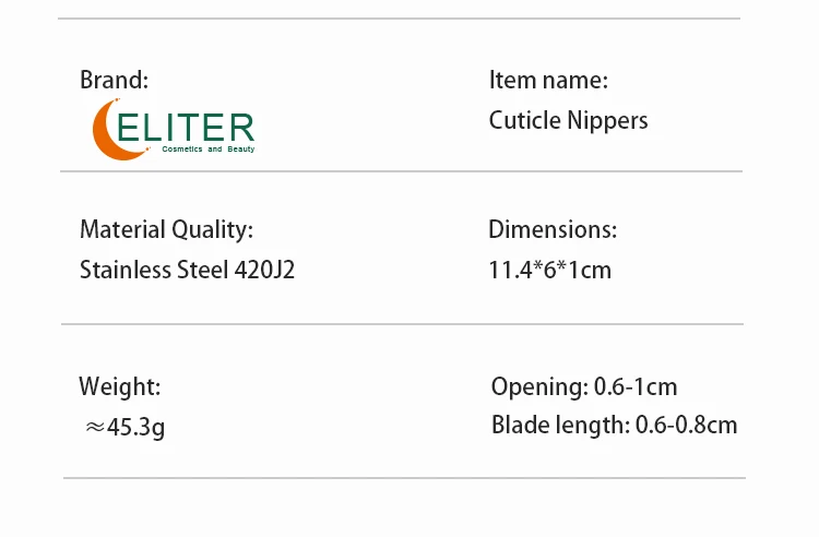 Top Quality In Stock Professional Full Jaw Cuticle Cuticle Nipper Stainless Steel Nail Cuticle Nipper Nail Nipper Cushion Grip