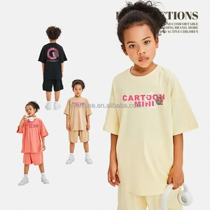 Kids Cartoon Dragon Apparel Set OEM 230G Summer T Shirt Shorts Limited Original Design Mixed Japanese Style
