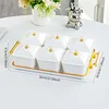 Solid white 6-disc tray with curved handle