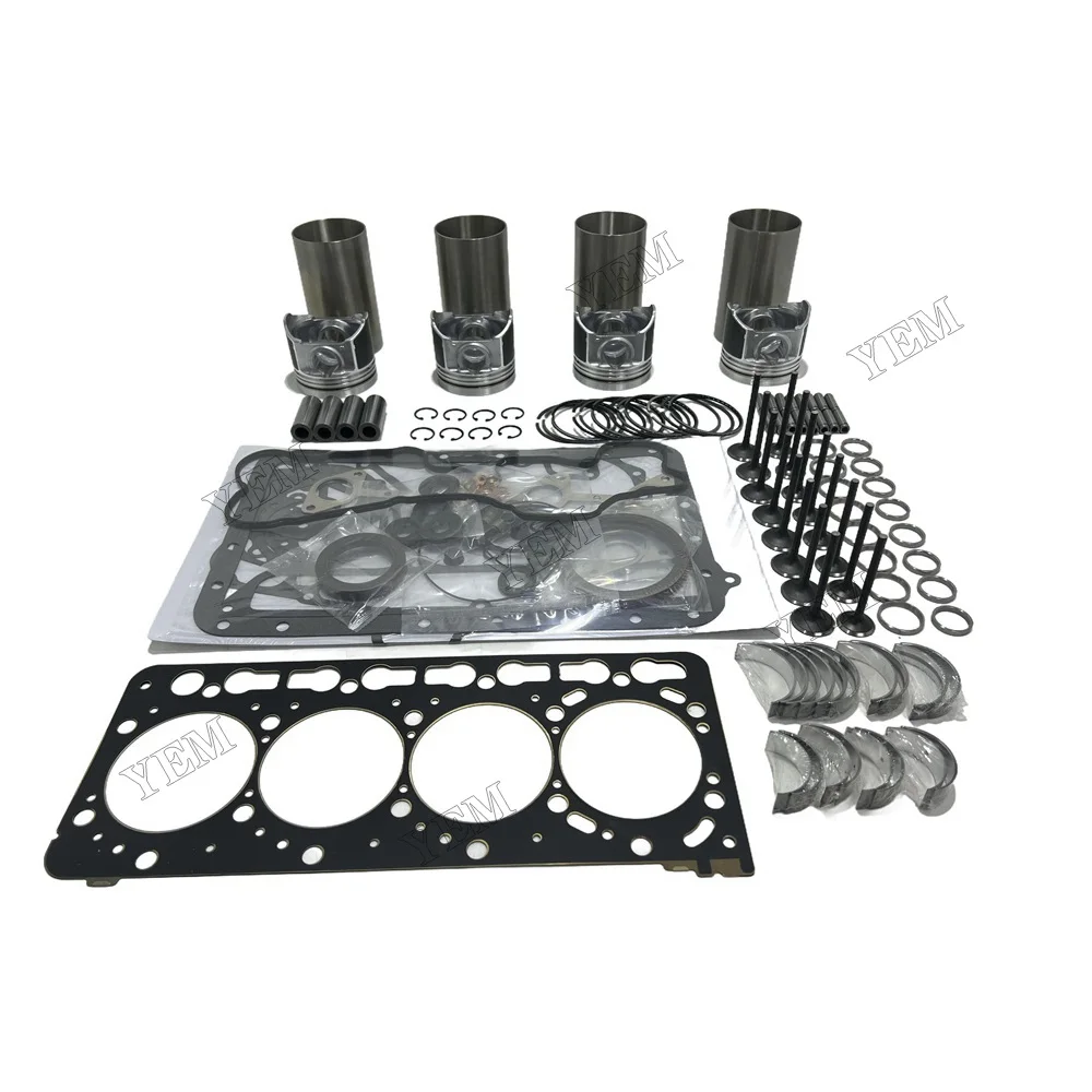 Overhaul Rebuild Kit for Kubota M8540 M8560 M9540 M9960 Tractors V3800 V3800T V3800-DI-T Direct Injection Engine