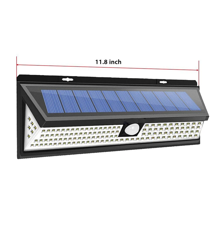 Уличный настенный светильник с пассивным инфракрасным датчиком движения, IP65, 24 светодиода, 44 Светодиода, 54 светодиода, 80 светодиодов, 118светодиодов, солнечный светильник с датчиком движения