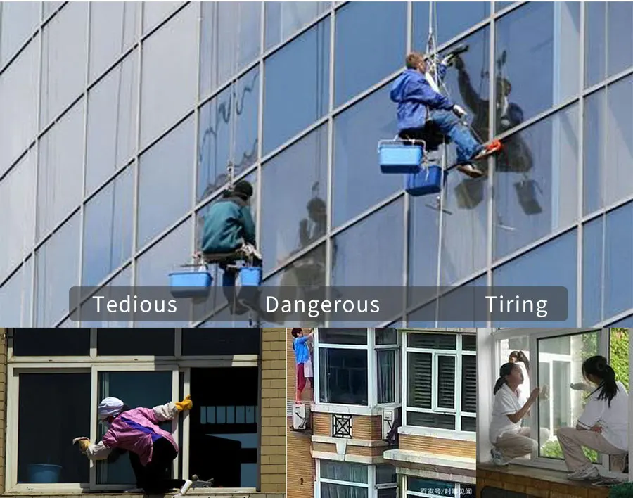 Super Slim Electric Window Cleaning Robot With Automatic Spray Water