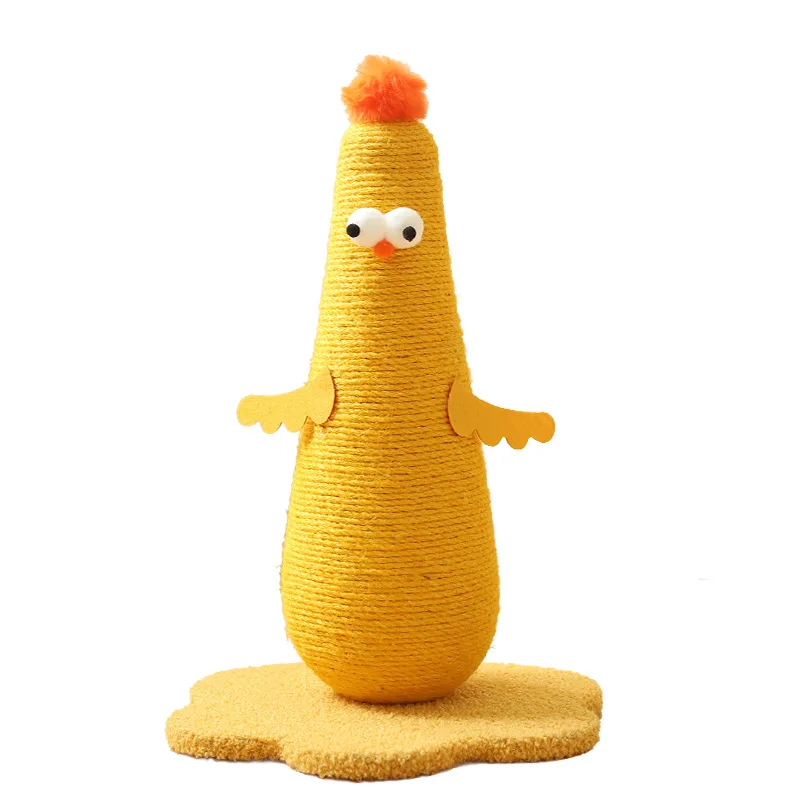 Cute Chicken Shape Cat Scratching Board Vertical Cat Climbing Frame Sisal Cat Scratching Post