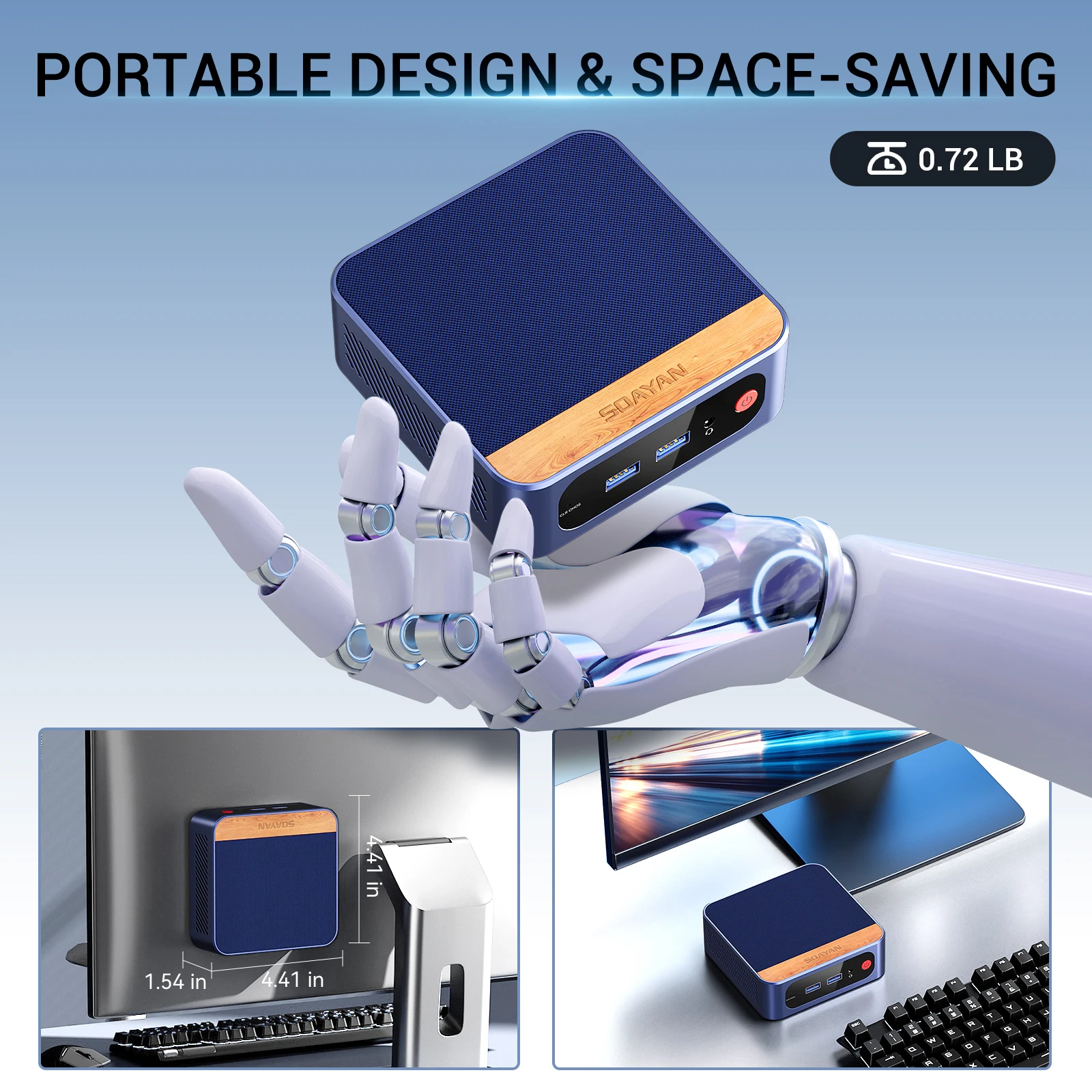 2025 MN-N1 Mini PC with 13th Gen Intel N150, 8GB RAM, 512GB SSD