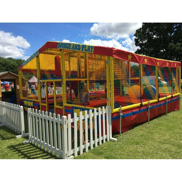 Portable Soft Play Frame with Trampoline for Kids Small Indoor Playground for School & Shopping Mall Made of PE Material