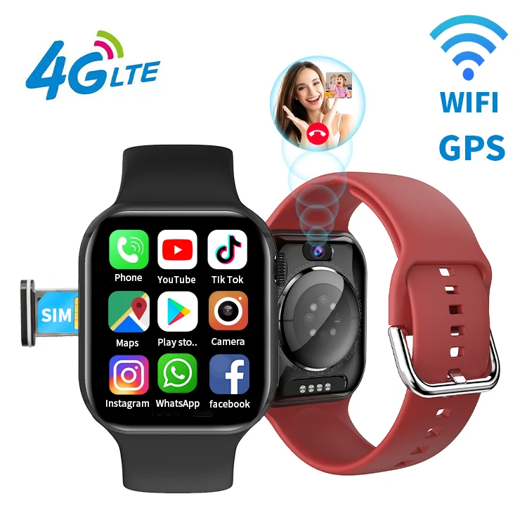 2024 DM60 Camera 4G Lte Sim Wifi Android S9 Montre Relogio Smartwatch Reloj Inteligente Hombre Smart Watch Series 9 Gs37 Ultra