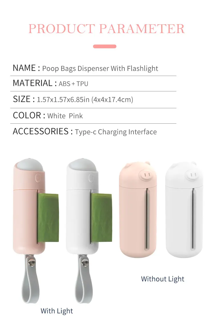 2024 New Custom Logo Pet Dog Poop Poo Bags Dispenser Case Waste Bag