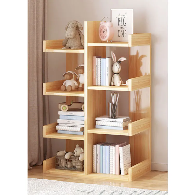 White Freestanding Book Storage Shelf Wooden Bookcase Display Book