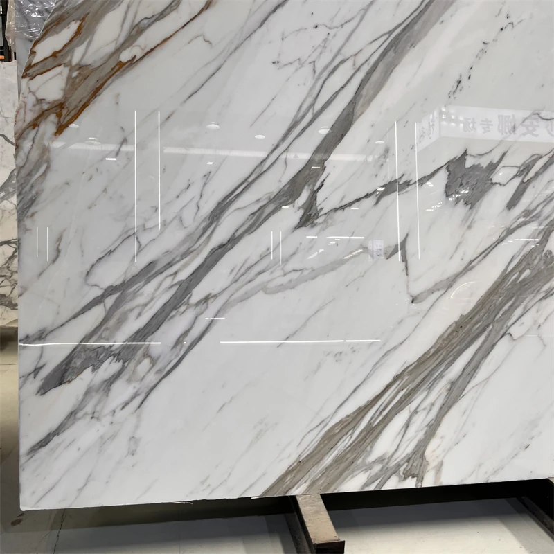 product high quality polished calacatta white marble slab with grey veins for hotel and home wall floor decor-4