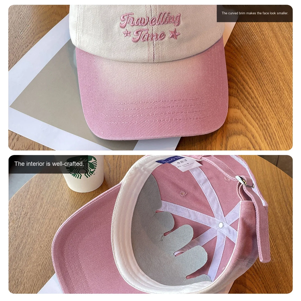 Wholesale 2025 New Arrival Pink Baseball Cap for Men Women High Quality Sporty Style Washed Embroidery Letter Promotion Price