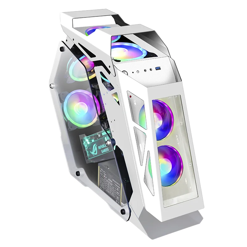 Custom ATX Full Tower PC Case with RGB Lighting & Water