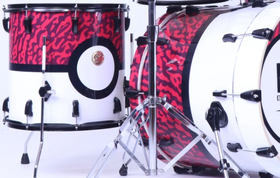 Musical Instruments PVC Cover Printing Color Percussion Acoustic Drum Kit
