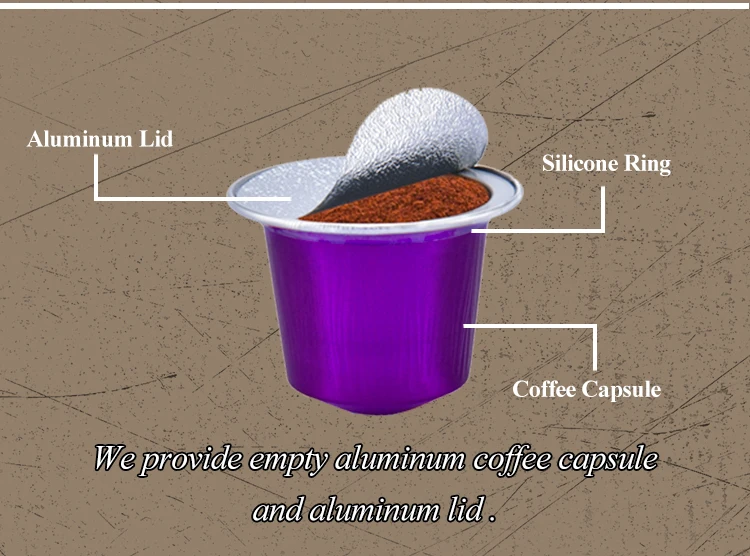 Good Price Empty Coffee Capsule Aluminum Foil Lid Capsula De Cafe