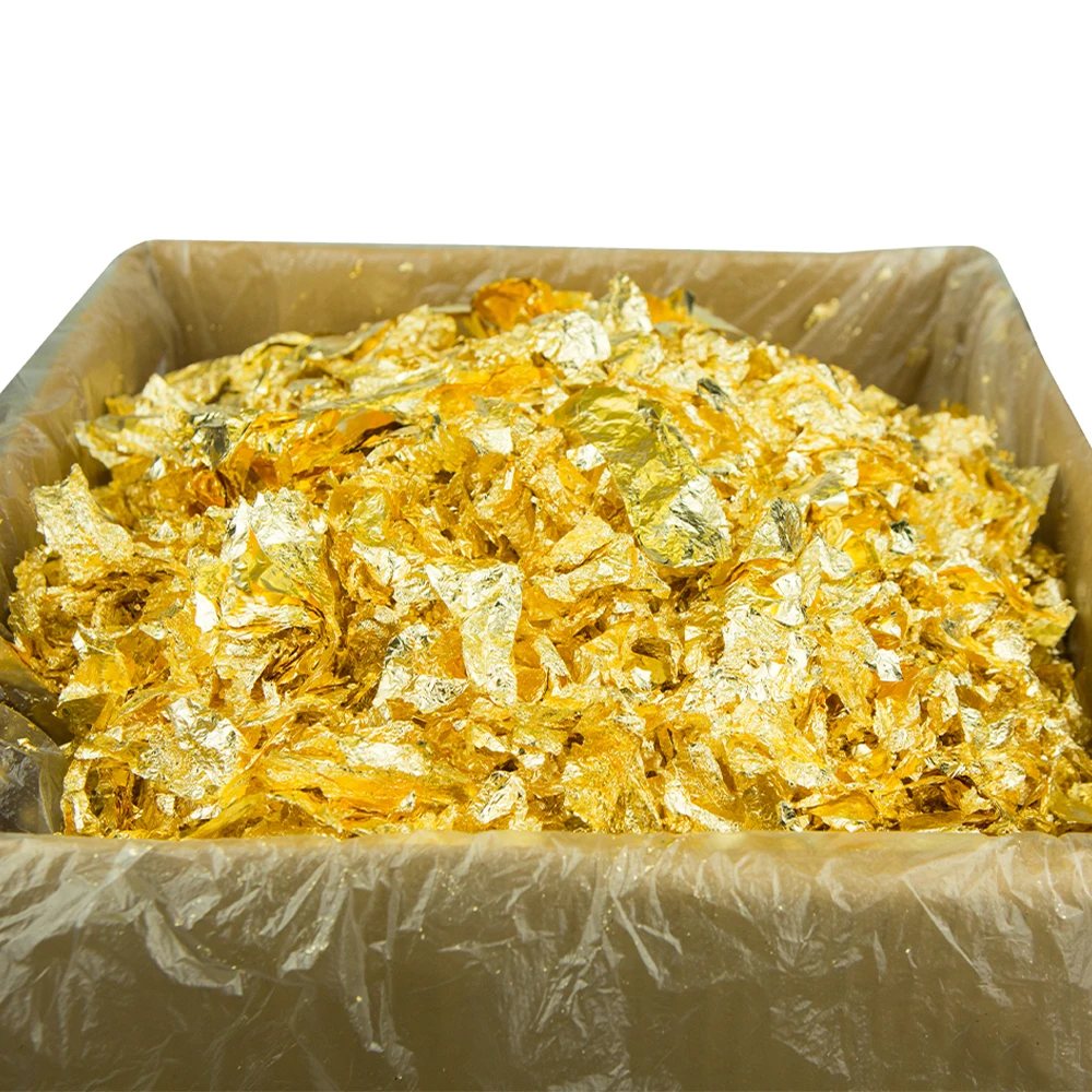 Manufacturing Gold Silver Copper Flakes Leaf Foil Sheets 1 kg