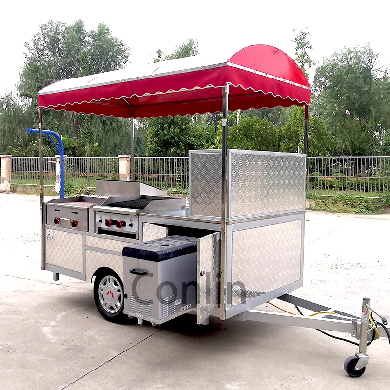 Mobile Falafel Cart Food Cart With Fryer Grill Doner Kebab Mobile Food Carts for Sale