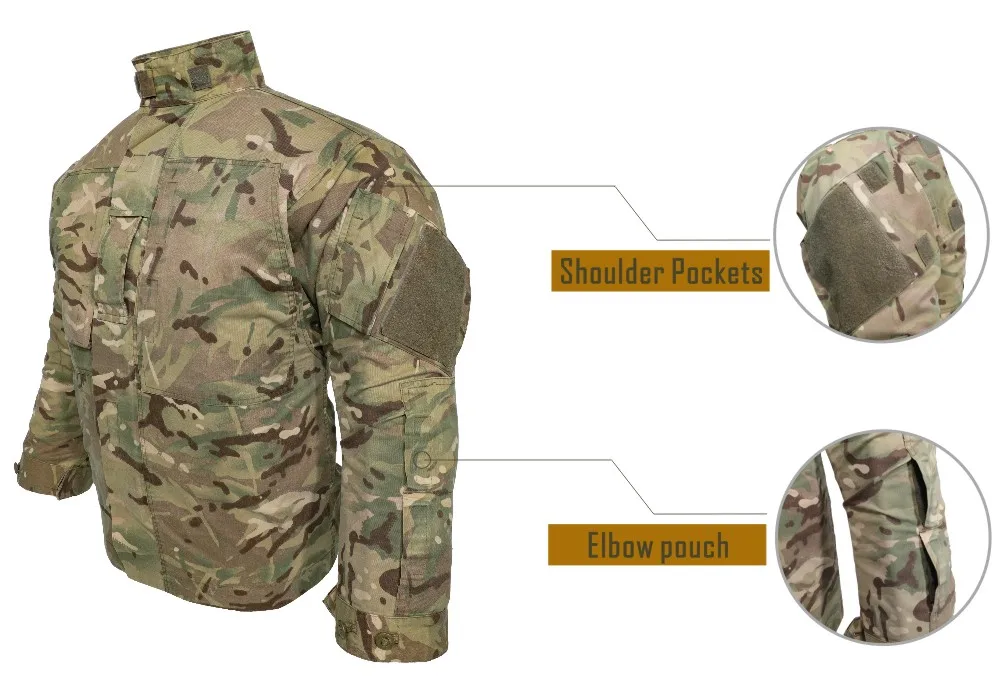 Mtp Rip-stop Tactical Softshell Jacket British Camouflage Combat Suits ...