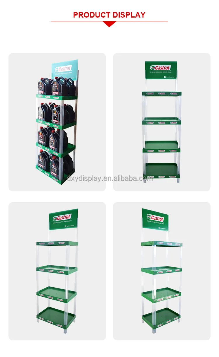 Shelfcustomized Design Engine Stand Motor Oil Bottle Rack Lubricant