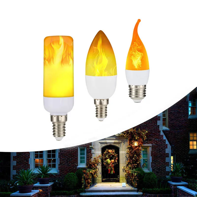 Led Flame Bulb Simulated Candle Light E27 Gravity Sensor Flickering Emulation Decor Lamp Effect Fire Bulb - Buy Led Flame Bulb Simulated Candle Light E27 Gravity Sensor Flickering Emulation Decor Lamp