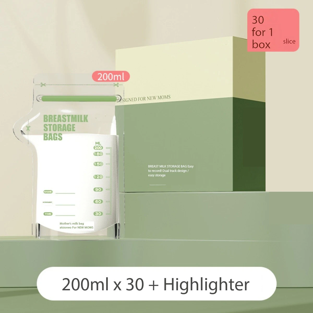 Double Zipper Seal Breast Milk Bag Bpa Free For Storing And Freezing