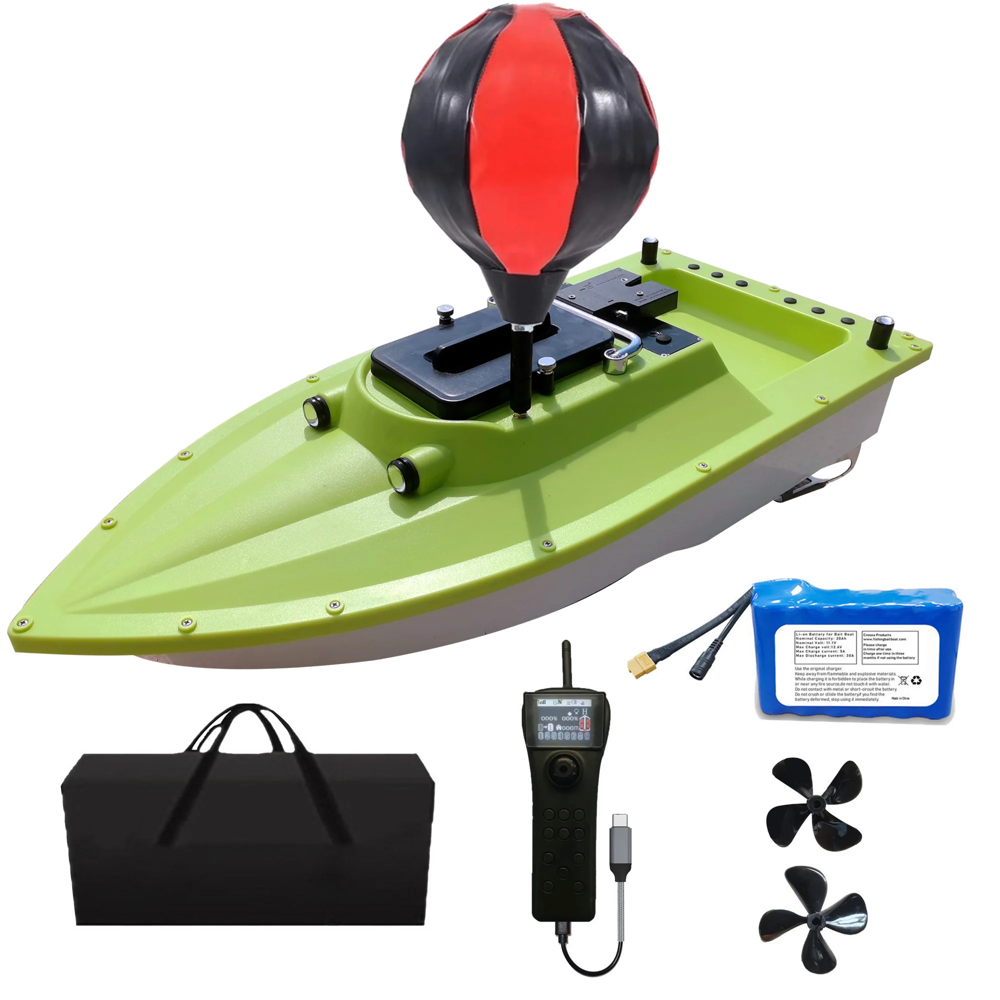 CMOLVUR Détecteur de poissons GPS Bateau appât double