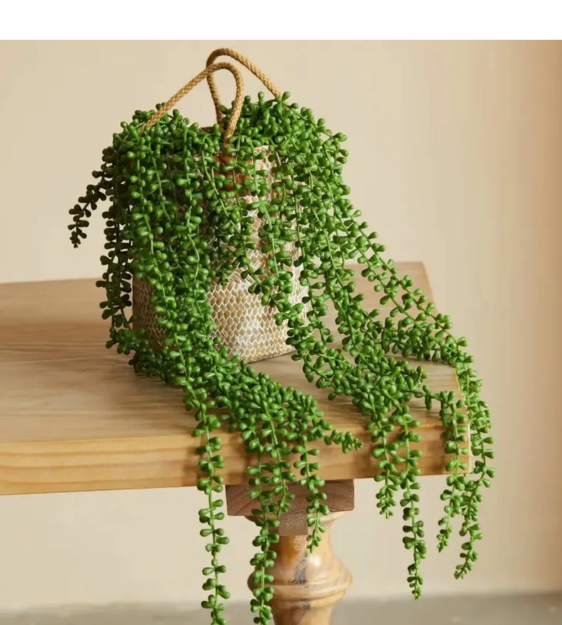 Hanging Plant Artificial Succulents Vine Tears of Lover Faux Succulent  Hanging Greenery Plants for Interior Home Wall Decor