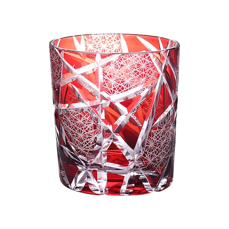 wholesale custom hand-carved color whiskey glass