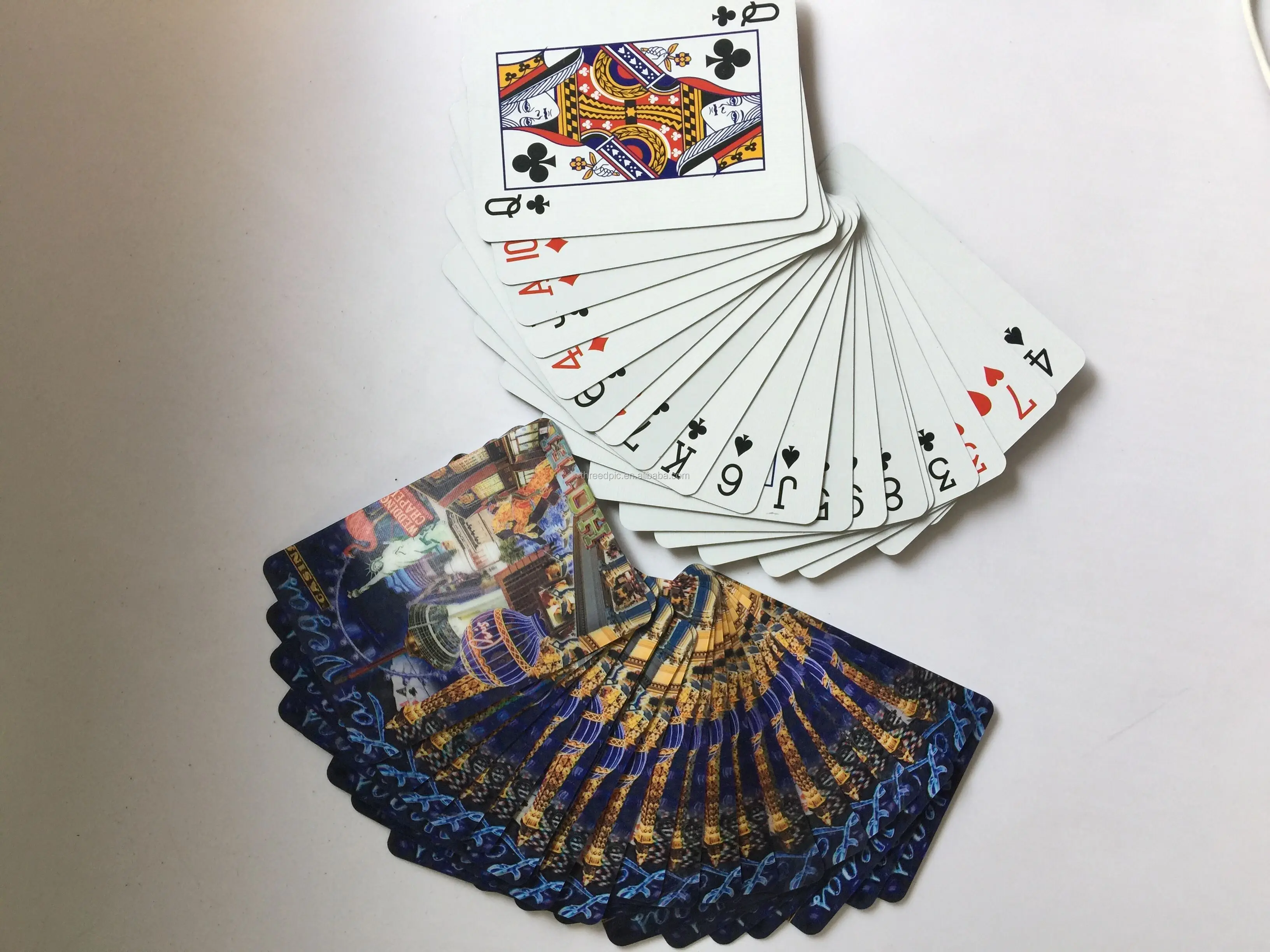 Пластиковые 3d чечечевичные игральные карты для