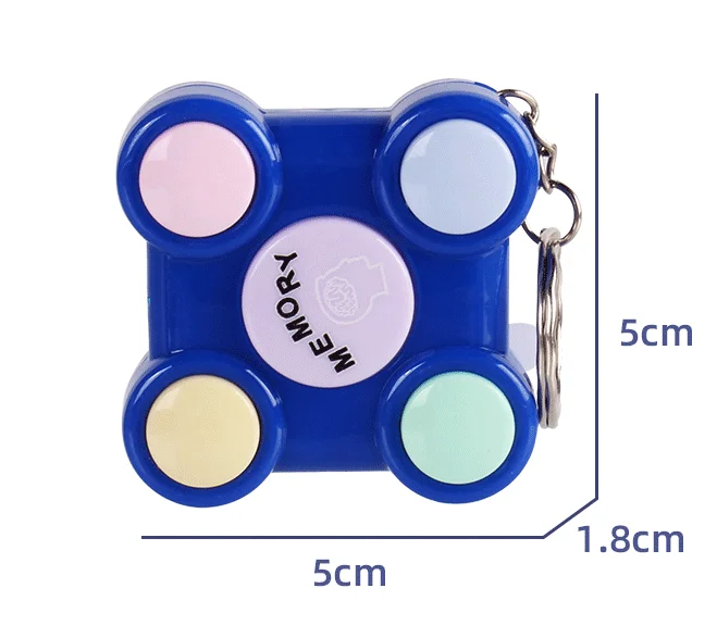 Квадратная игровая консоль с памятью тренировка мозга координация рук и глаз металлические брелоки детские
