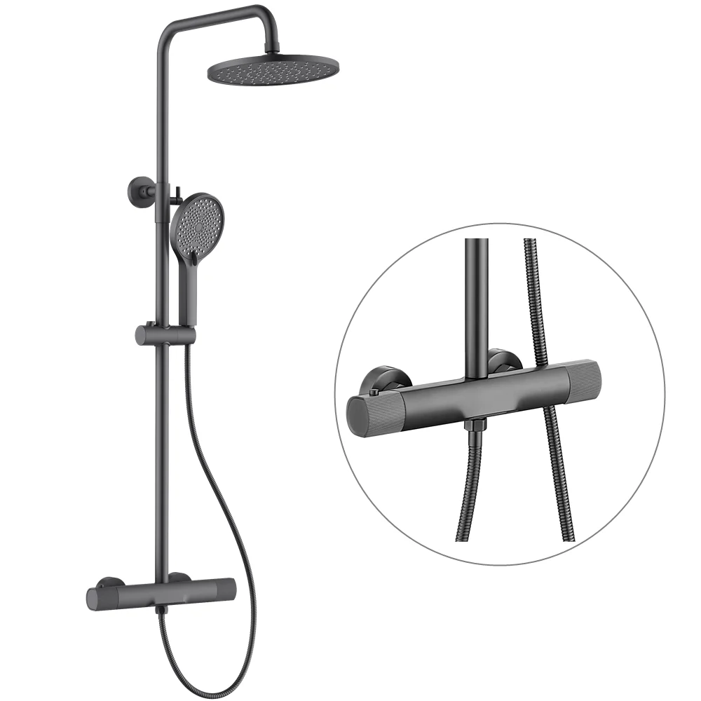 2022 Luxury Design Brass Shower System With Rainfall Head Shower