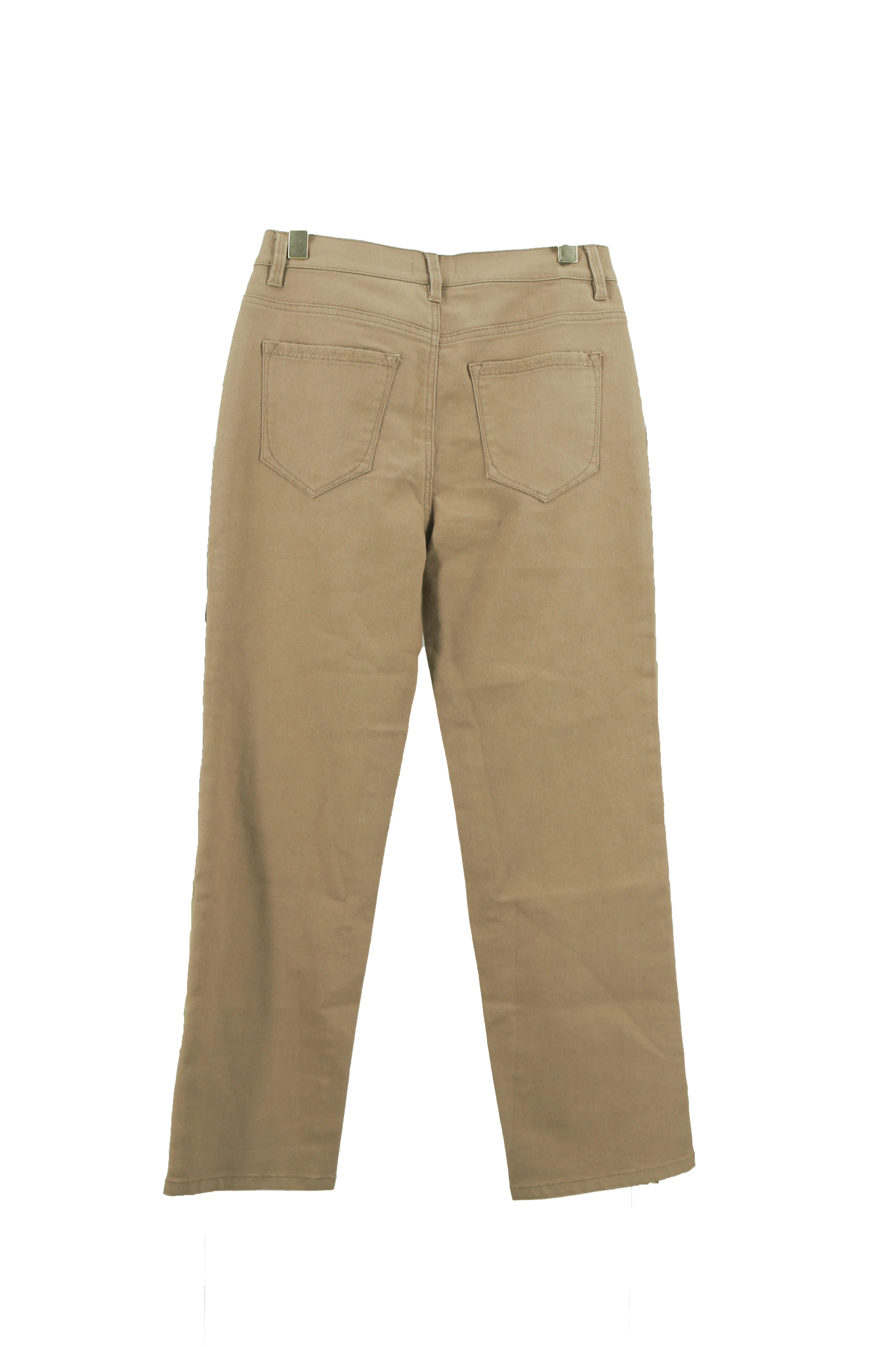 Khaki Jeans for Women with Elastic Wide Legs