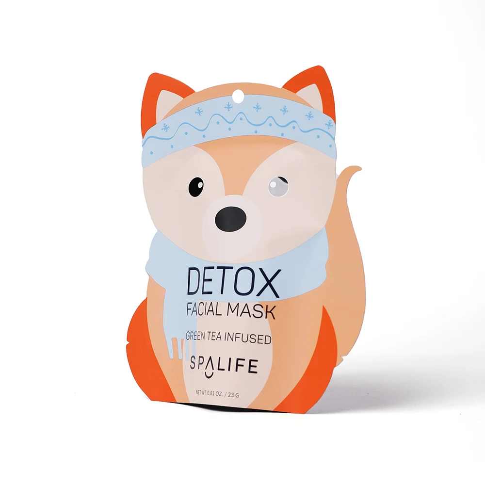 Custom Printed Plastic Face Mask Packaging Bag 3 Side Heat Seal Pouches