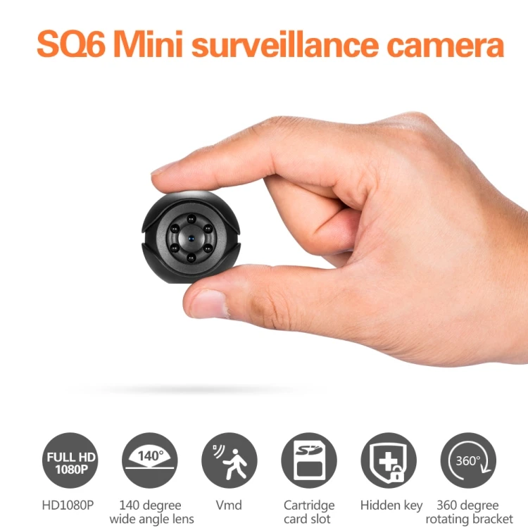 SQ6 1080P Large Wide-angle Mini HD Smart Camera, Support Night Vision & Motion Detection