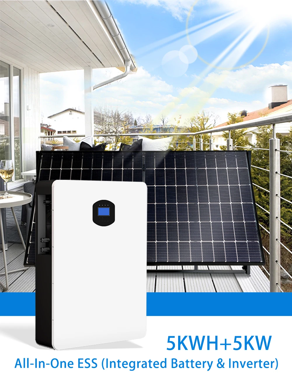 All-In-One ESS Integrated Battery Inverter 51.2V 100AH 5KWh 5KW Powerwall Lithium Battery details