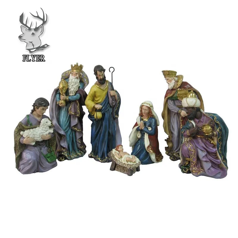 Factory Price Large Size Resin Nativity Set Catholic Religious Holy Family Fiberglass Religious Statues for Sale