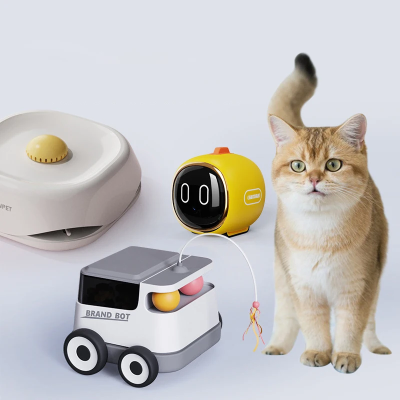 Factory Custom Intelligent Pet Companion Robot Toys Remote Control Laser Smart Interactive Cat Toy Usb Auto Movement Dog Toys
