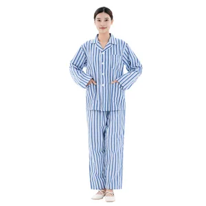 Unisex Pure Cotton Scrub Sets Hospital Gown and Pajamas Medical Uniforms Woven Fabric Needle Detection In-Stock